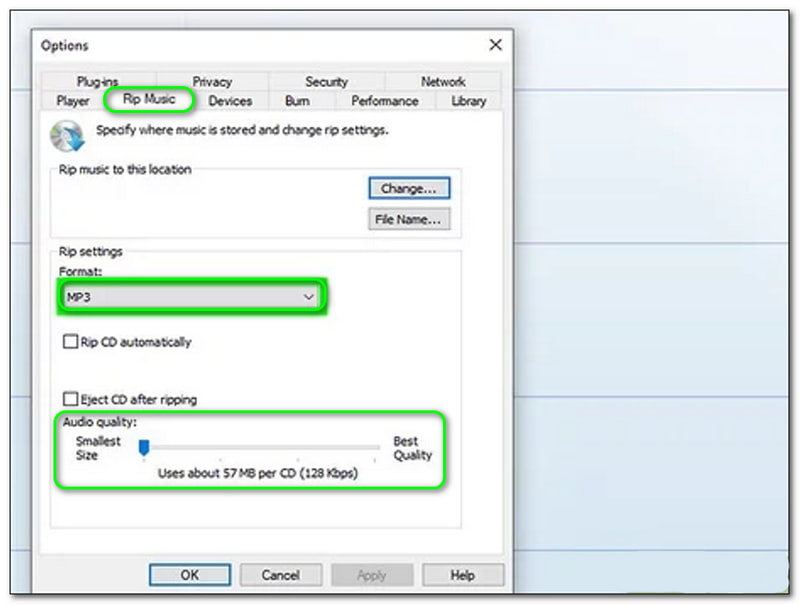 MP3 zu WMV Windows Media Player Musik kopieren Ripp-Einstellungen
