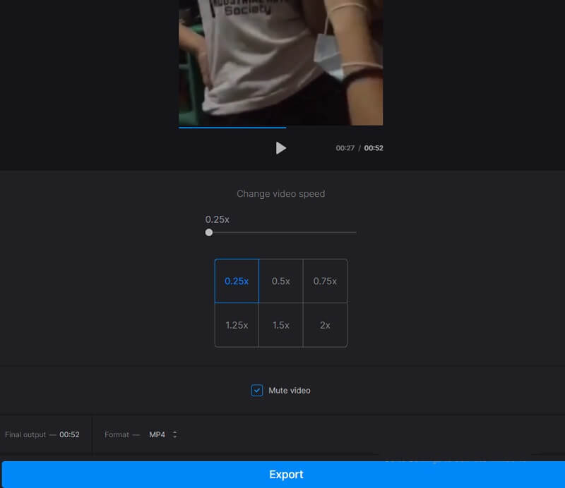Verlangsamen Clideo VM