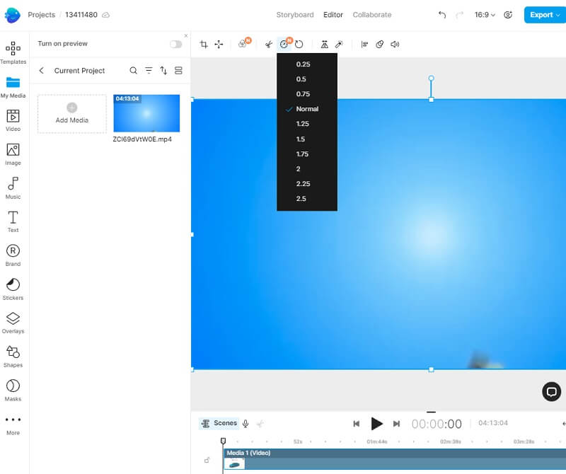InVideo verlangsamen