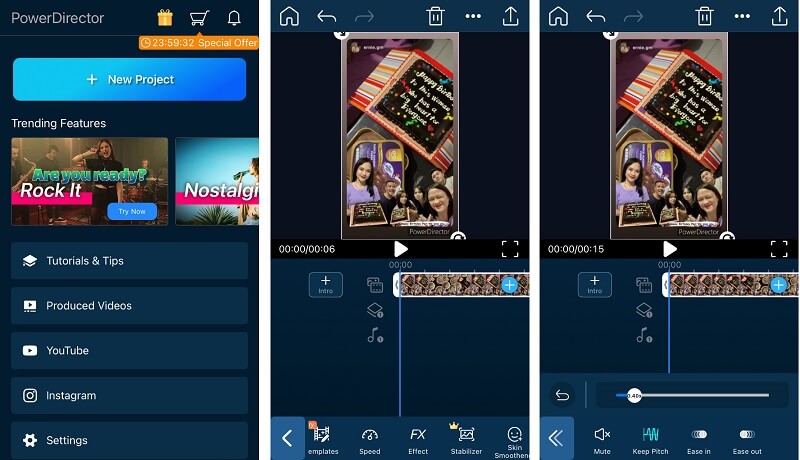 PowerDirector verlangsamen