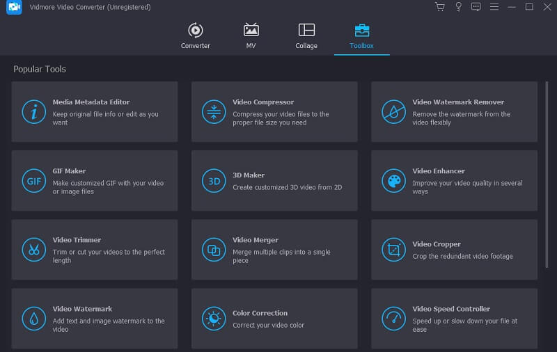 Toolbox Vidmore Videos in iMovie beschleunigen
