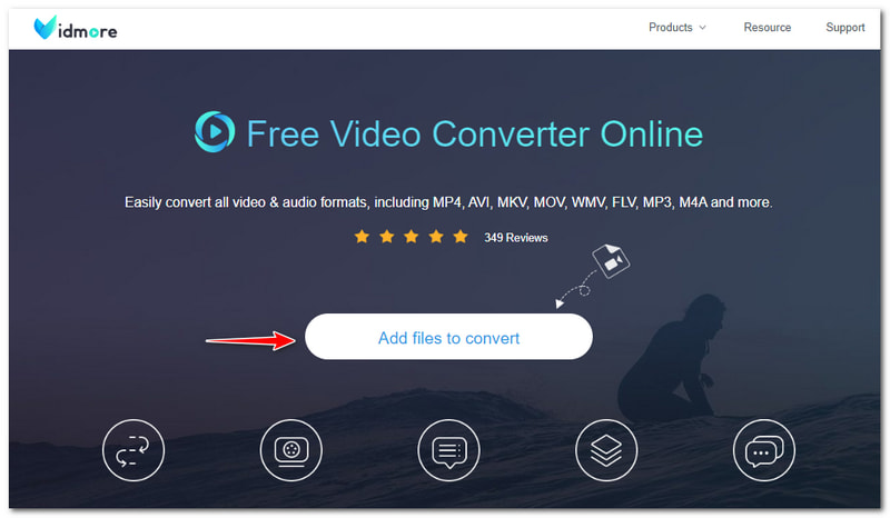 WMA zu WMV Vidmore Free Video Converter Online Add Files to Convert