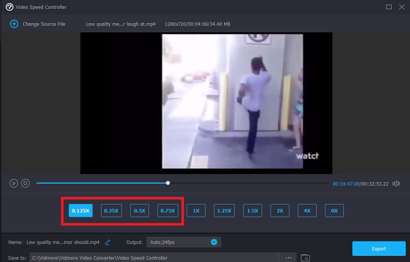 Geschwindigkeit ändern Vidmore