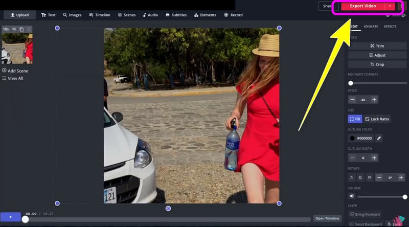 Video in Kapwing exportieren