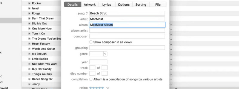 Tab „Details“ auswählen