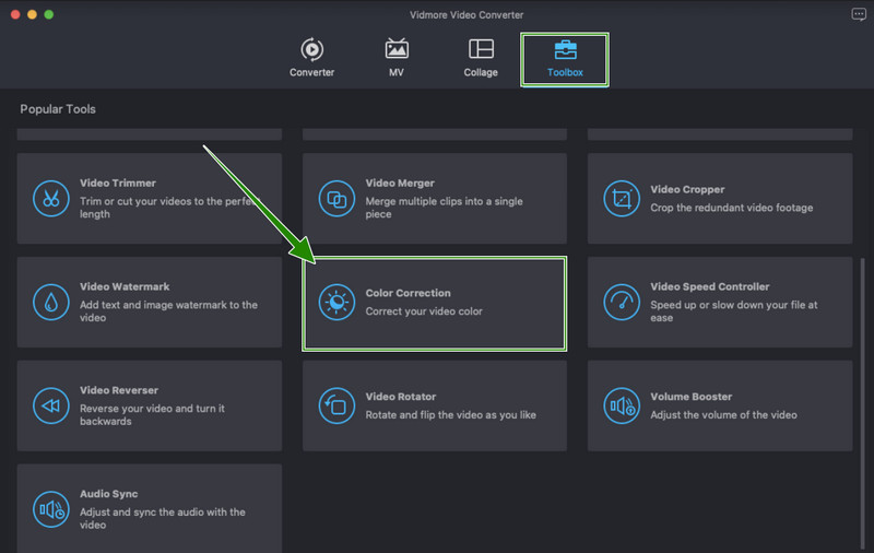 Vidmore Farbkorrekturoption