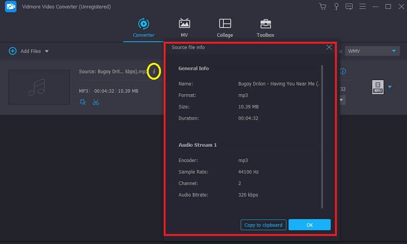 Metadaten anzeigen Vidmore