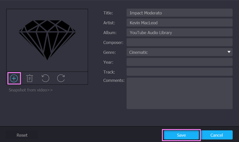 Coverbild hinzufügen