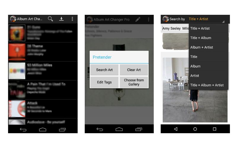 Albumcover-Änderungs-App