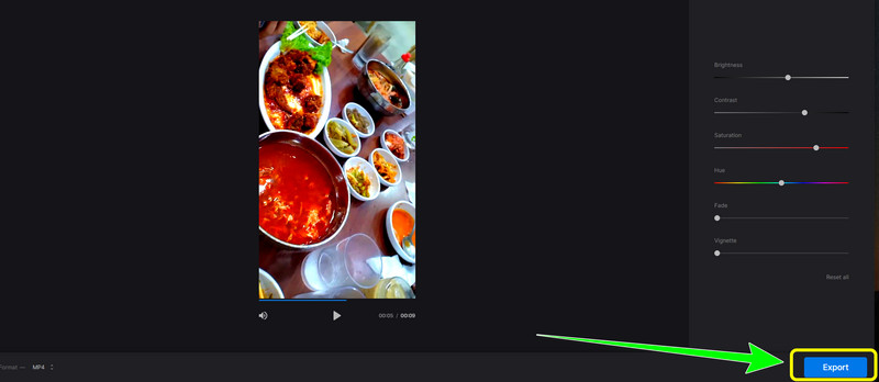 Clideo Video exportieren