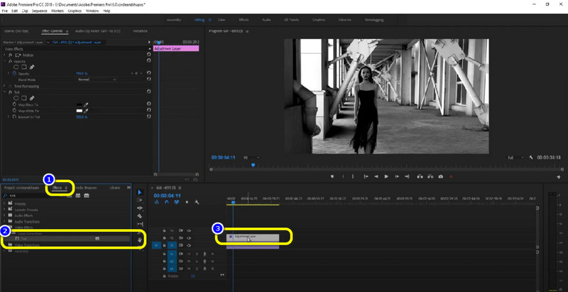 Tint auf Adjustment ziehen