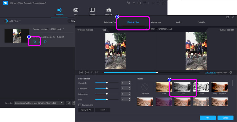 Edit Effect and Filter