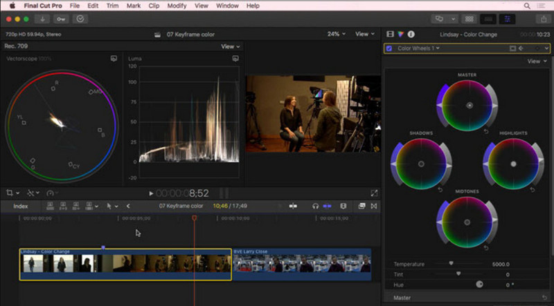 Final Cut Farbkorrektur