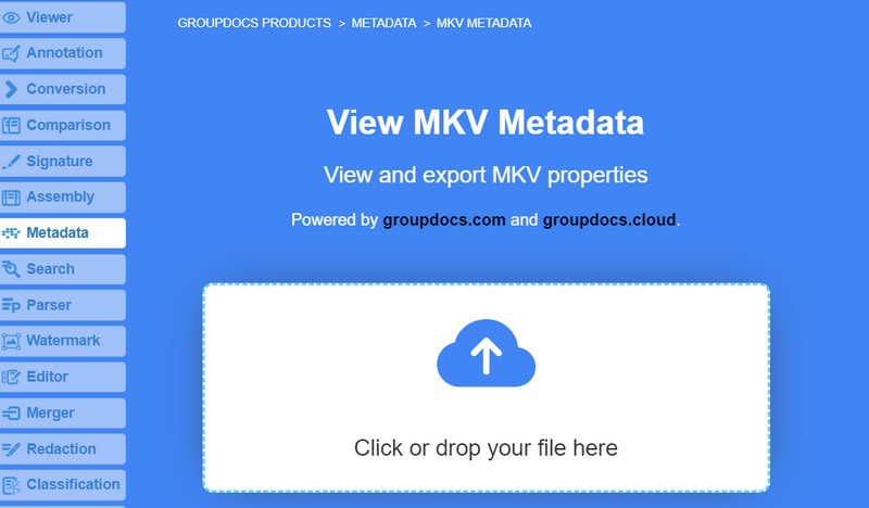 GroupDocs MKV-Metadaten-Editor
