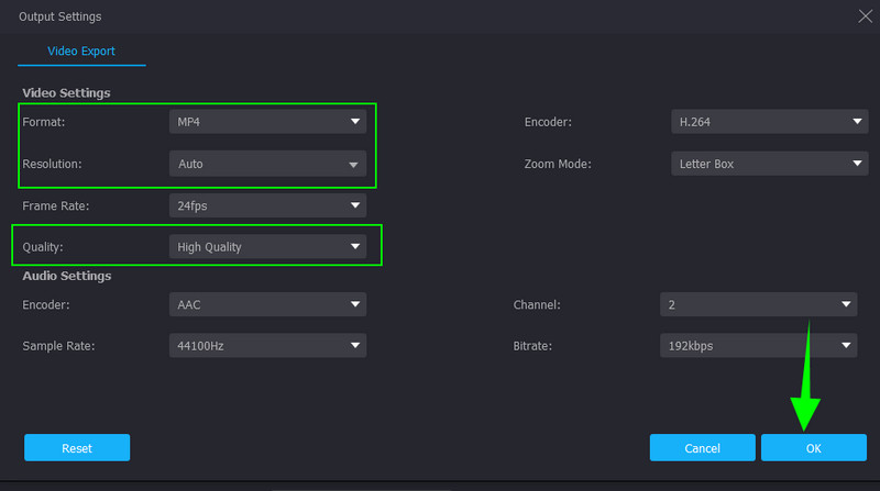 Vidmore Presets für überbelichtetes Video