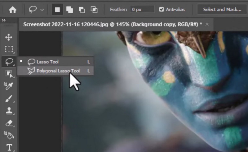 Auswahlwerkzeug wählen