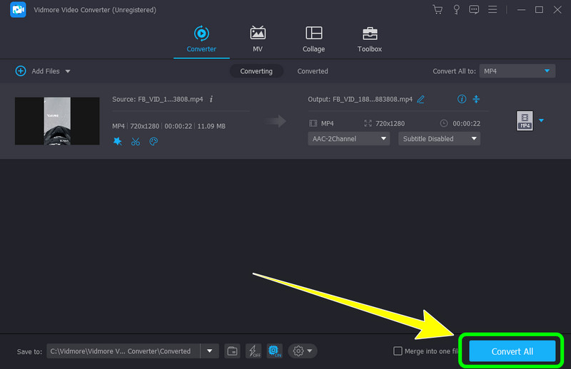 Alle konvertieren – Farbton/Sättigung