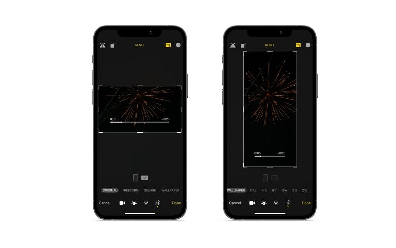 Seitenverhältnis in der Fotos‑App bearbeiten