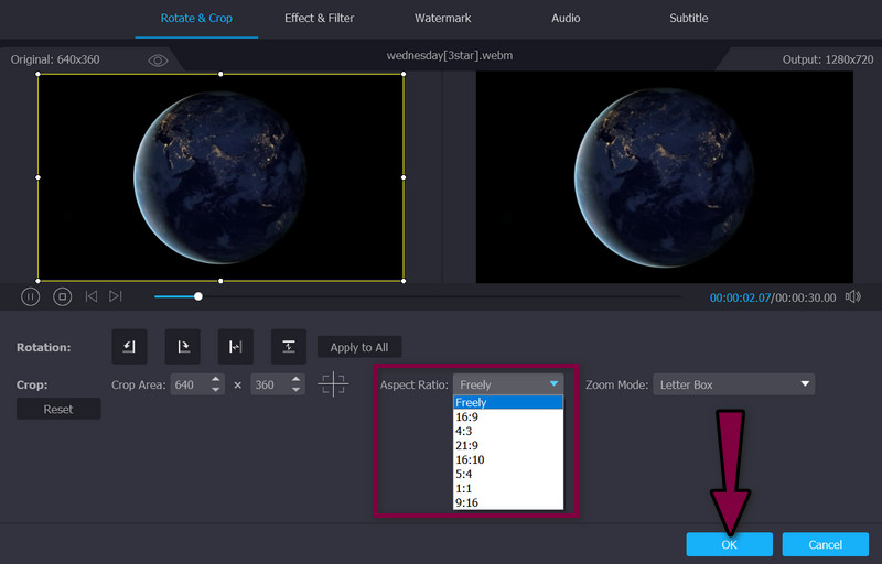 Seitenverhältnis bearbeiten