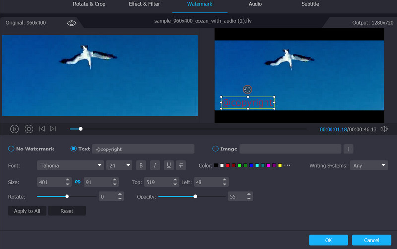Wasserzeichen ändern