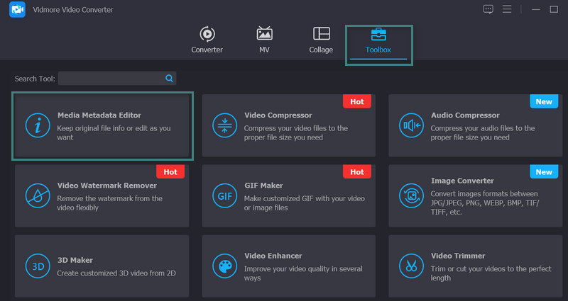 Metadaten-Editor ausführen