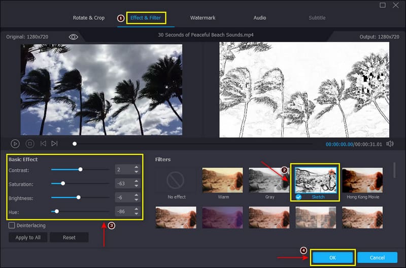 Fügen Sie Ihrem Video Effekte hinzu