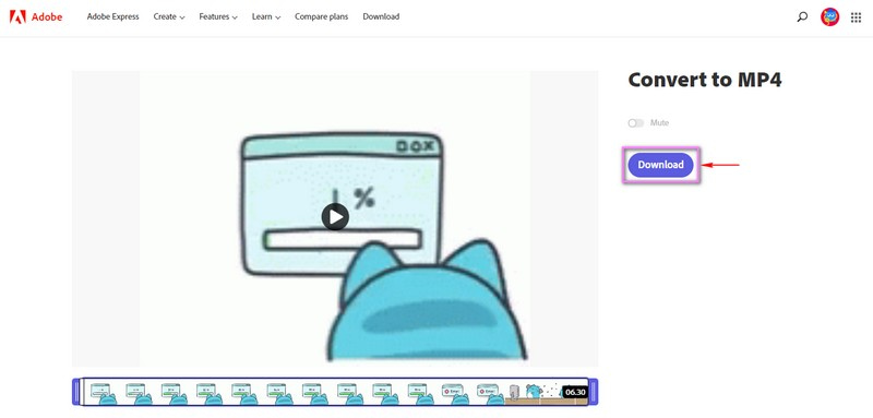 Adobe Online GIF in MP4 umwandeln