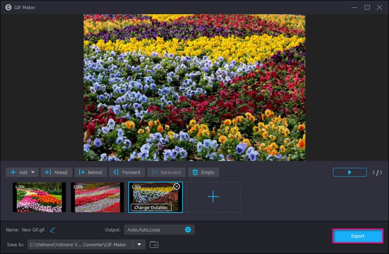 Angepasstes GIF exportieren