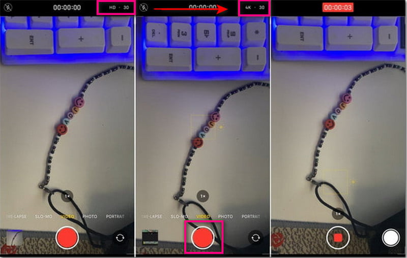 Videoqualität über die Kamera-App verbessern