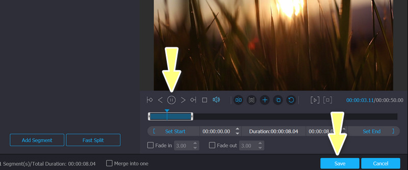 Geschnittenes Video speichern