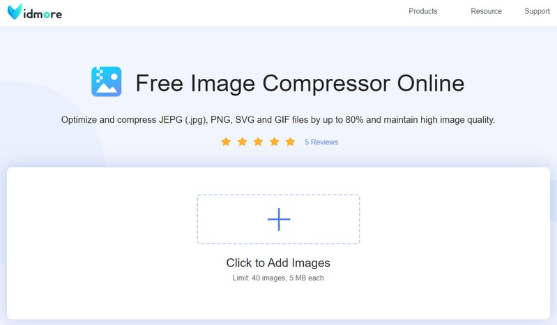 Vidmore Free Image Compressor Online für Discord