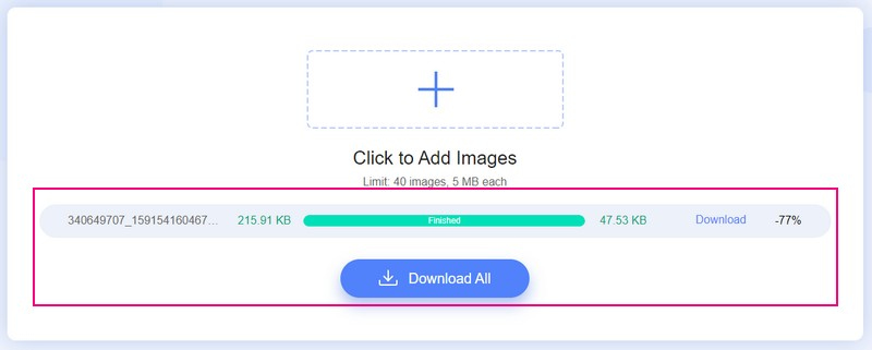 Komprimierte Bilder herunterladen