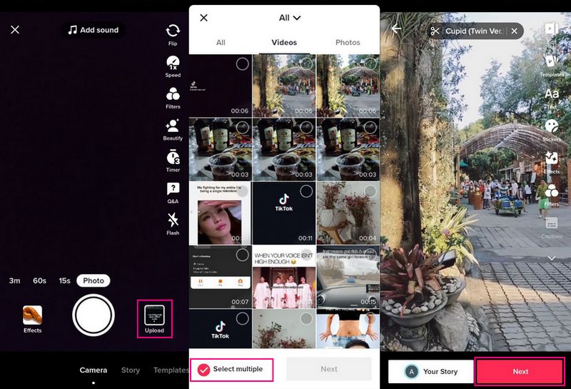 Wie man mehrere Videos auf TikTok hinzufügt