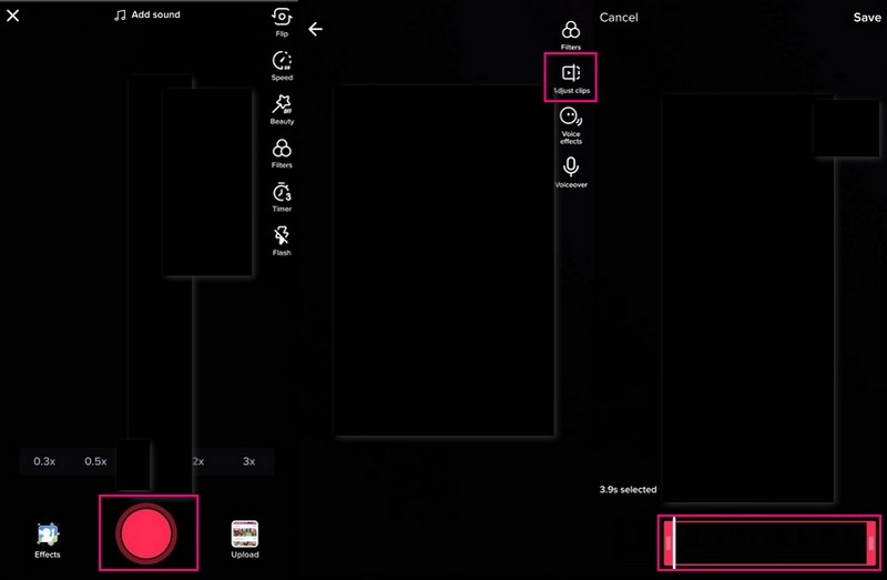 So kürzt du ein Video, das du in TikTok aufgenommen hast