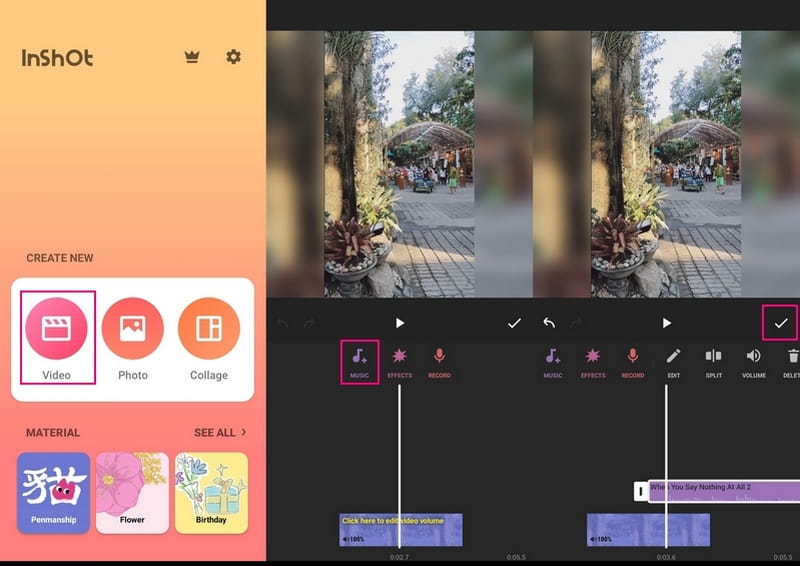 InShot: So fügst du einem Video für TikTok Musik hinzu