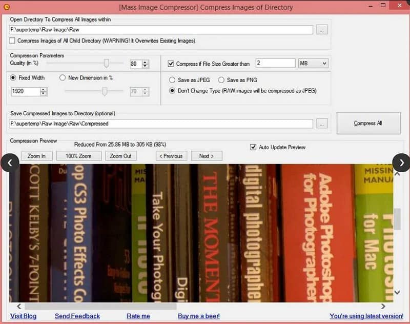 Mass Image Compressor – Bilder offline unter Windows komprimieren