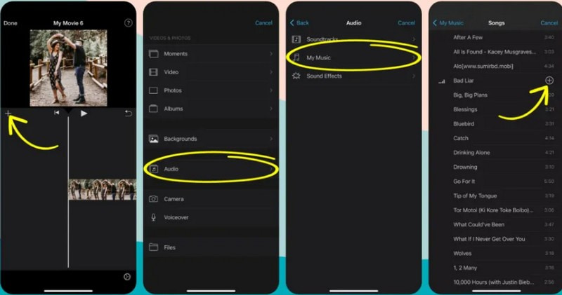 Musik mit iMovie zur Instagram-Story hinzufügen