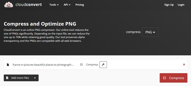 Cloud Convert PNG‑Kompressor