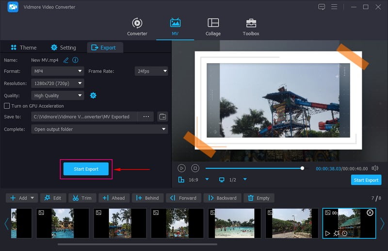 Bild- oder Video-Slideshow speichern