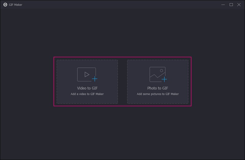Wählen Sie „Video to GIF“ oder „Photo to GIF“.