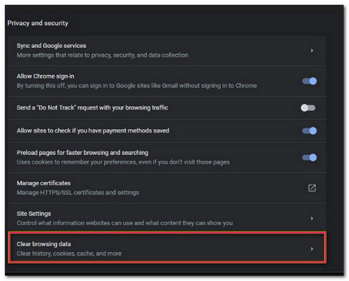 Verlauf, Cookies, Cache und mehr löschen