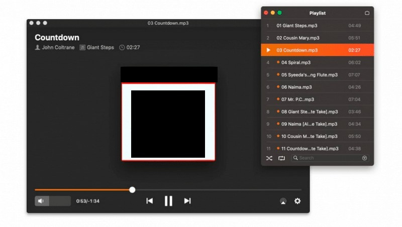 Oberfläche von Elmedia Video Player