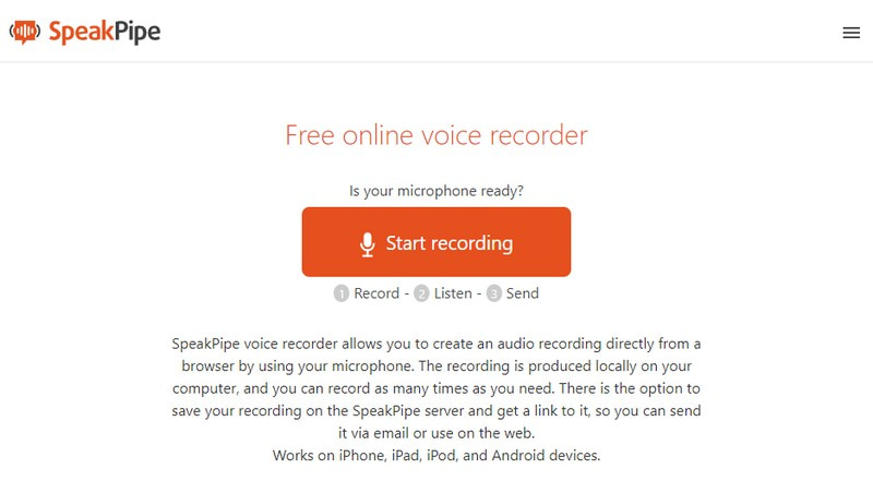 Speakpipe Voice Recorder Vocaroo‑Alternativen
