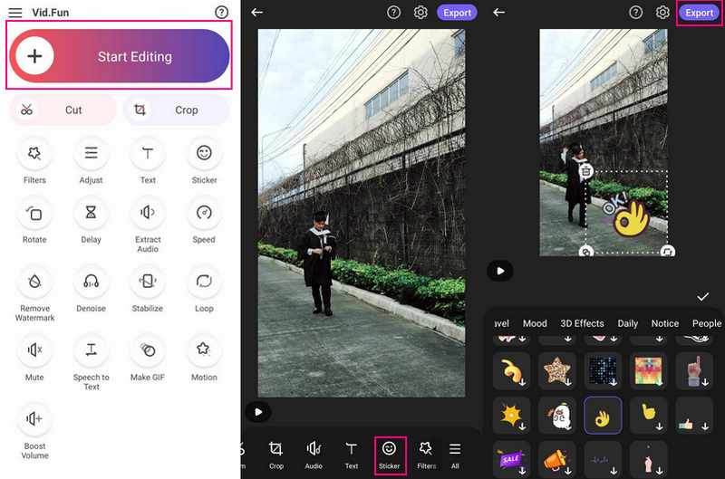Emoji-Video Android hinzufügen