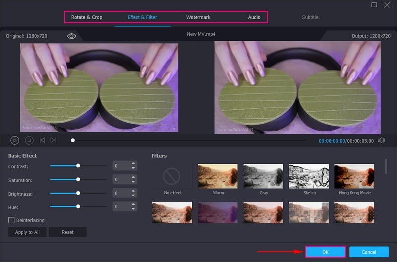 Klicke auf die Schaltfläche Edit über deiner importierten Datei