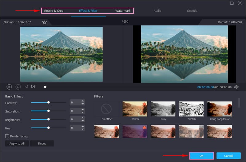 Auf die Zauberstab-Schaltfläche tippen