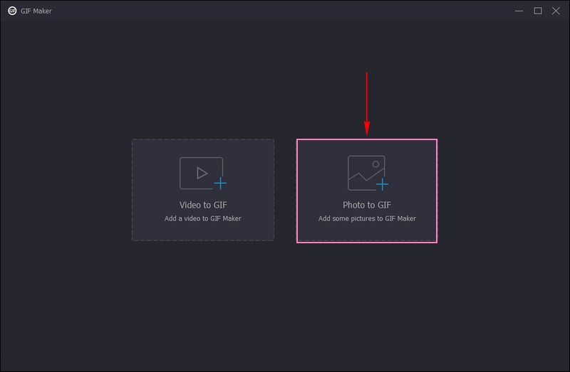 Photo to GIF aus den Optionen auswählen