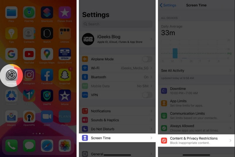 CarPlay‑Funktionen ausschalten