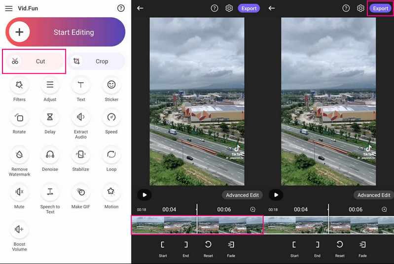 Vid.Fun – Trim dein Video, um die Längenanforderung zu erfüllen