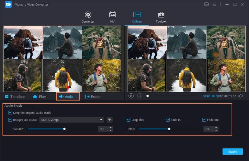 Hintergrundmusik hinzufügen und Soundeffekte anwenden